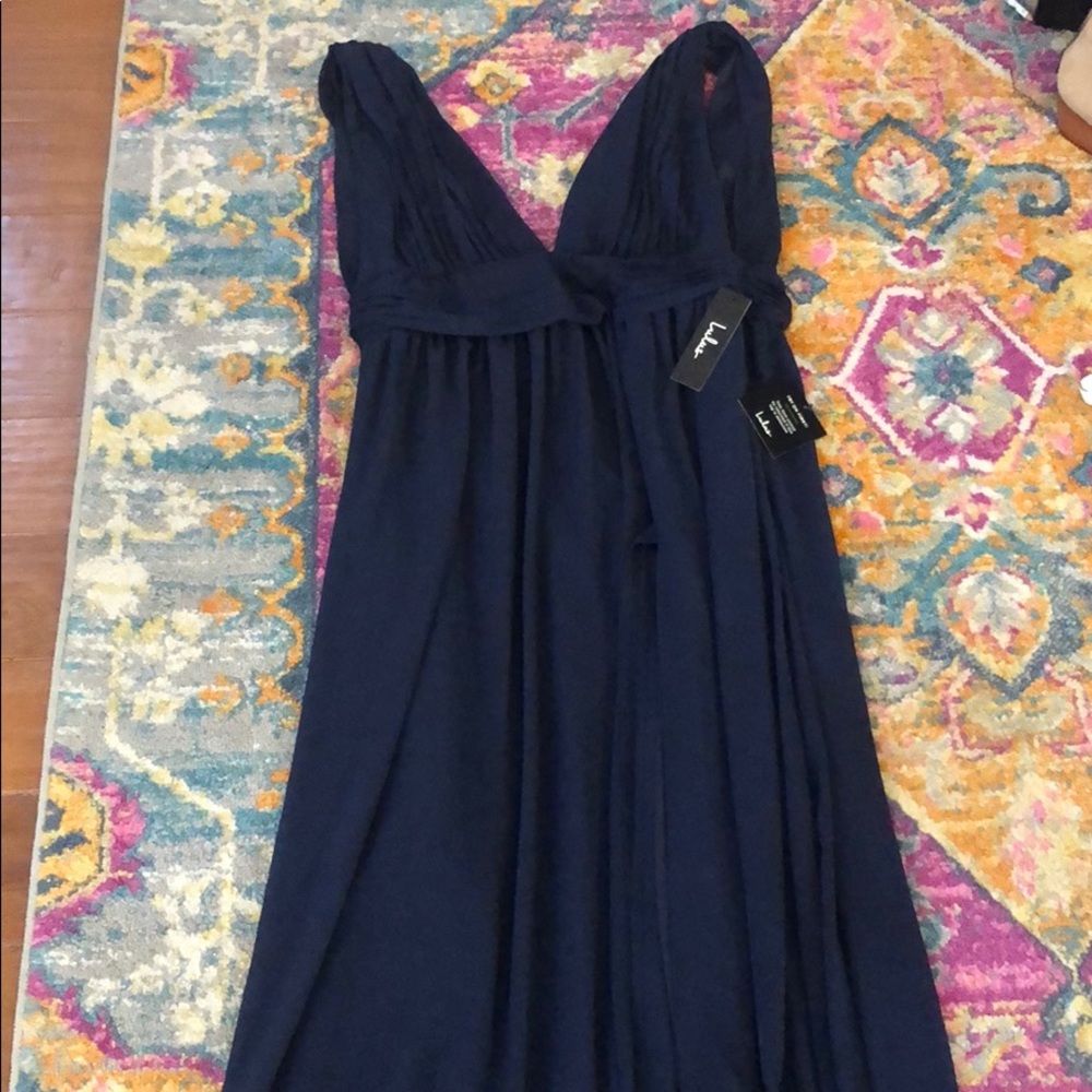 Lulus Heavenly Hues Navy Blue Maxi Dress size xl